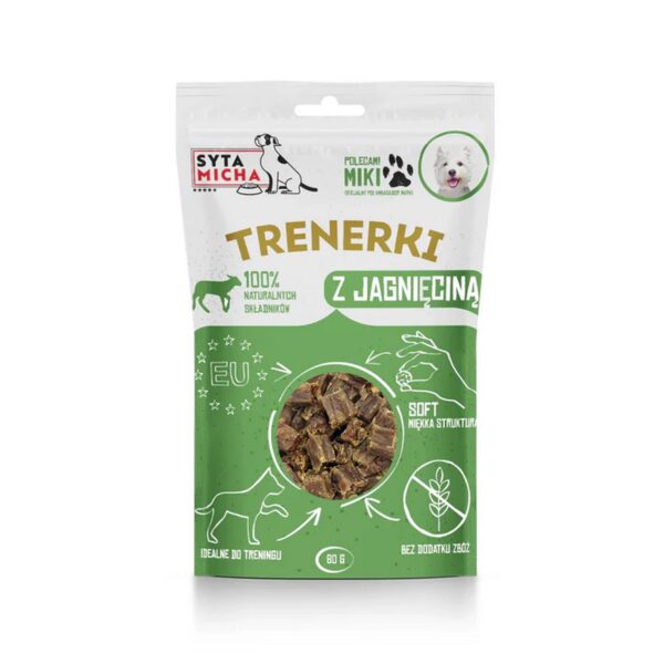 Syta Micha - Trenerki z jagnięciną dla psa 80g