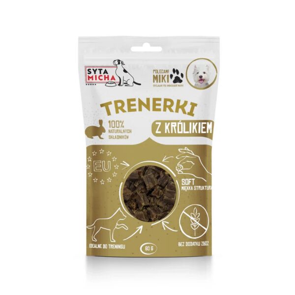 Syta Micha - Trenerki z królikiem dla psa 80g