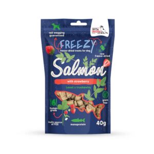 Syta Micha - Liofilizowane przysmaki dla psa Łosoś z truskawką FREEZY 40g