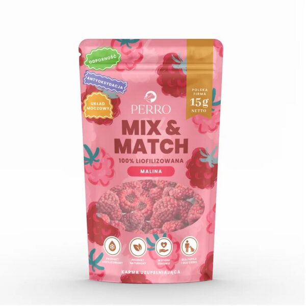 Perro - MIX & MATCH  Malina Przysmaki liofilizowane 15g