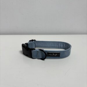 Zatrzask 2,5cm regulacja 30-39cm, welur błękit