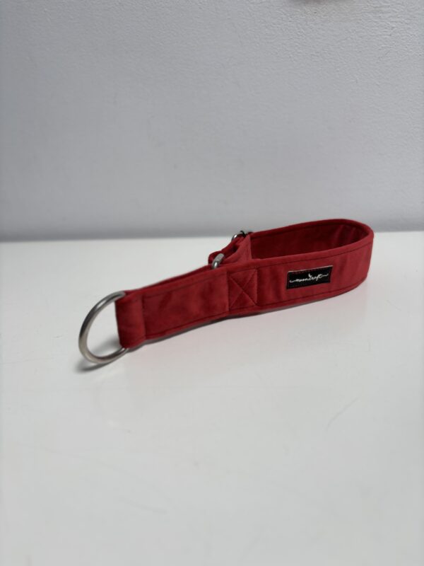 Półzacisk Charci - 4cm regulacja 26-38cm, welur malinowy