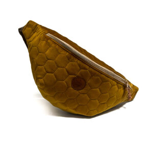 nerka model WIELKI WÓZ - Welur pikowany musztardowy