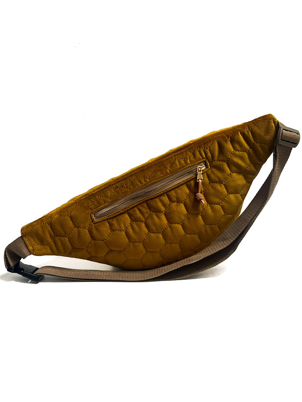 nerka model WIELKI WÓZ - Welur pikowany musztardowy - obrazek 2