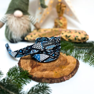 Smycz Miejska 150cm - szerokość 2,5 cm, Niebieski Aztec