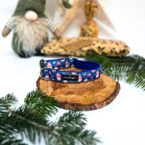 Zatrzask 2,5cm regulacja 31-43cm, pingwinki, podszycie welur