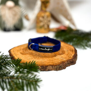 Zatrzask 1,5cm regulacja 24-31cm, welur kobalt