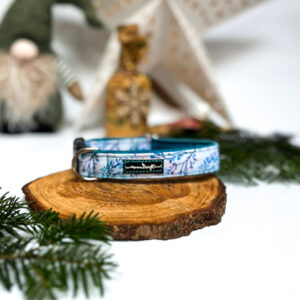 Zatrzask 2,5cm regulacja 33-43cm, Śnieżne Gałązki, podszycie welur