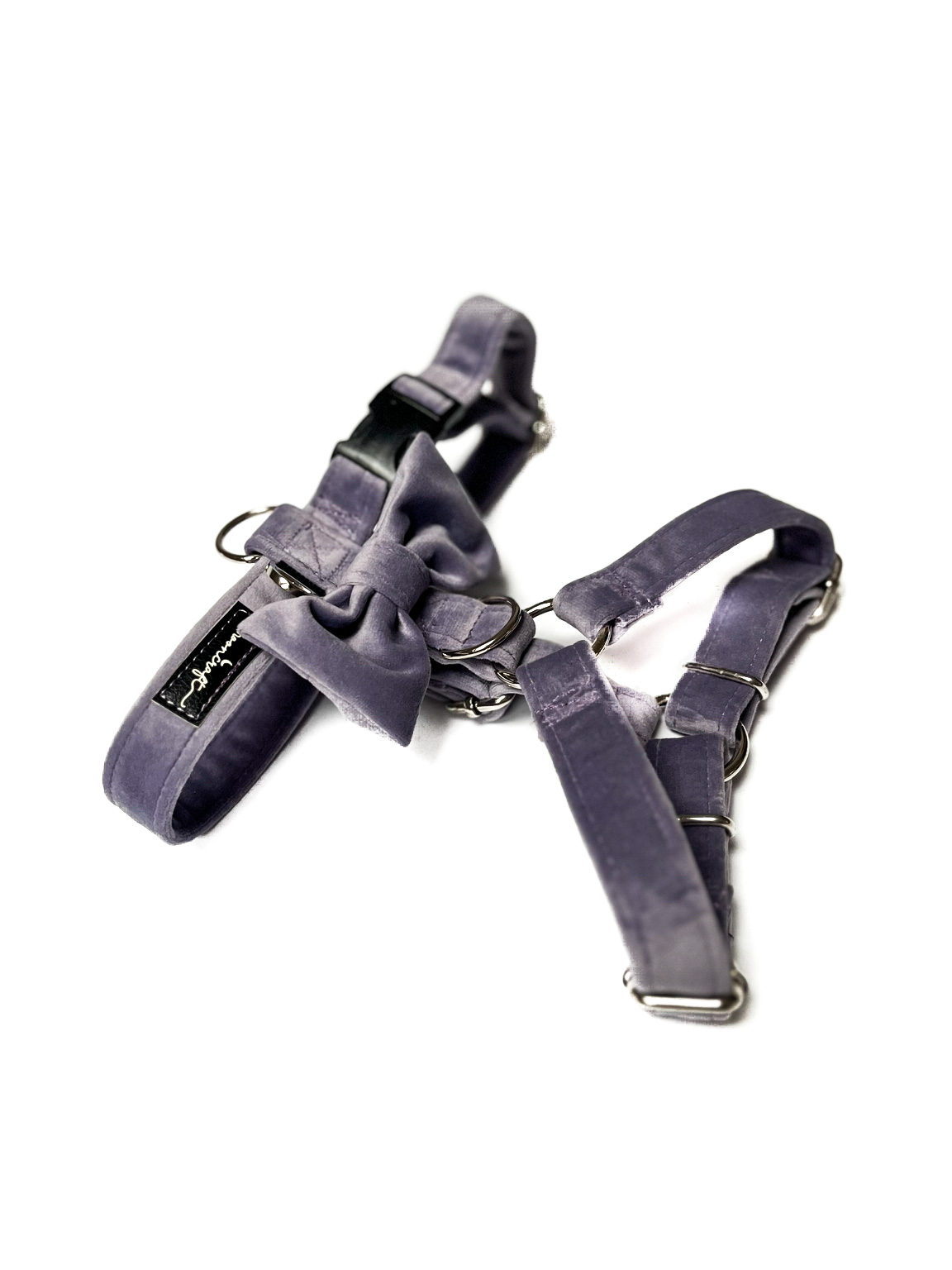 Szelki dla psa WELUROWE Liliowy Rozmiar XS